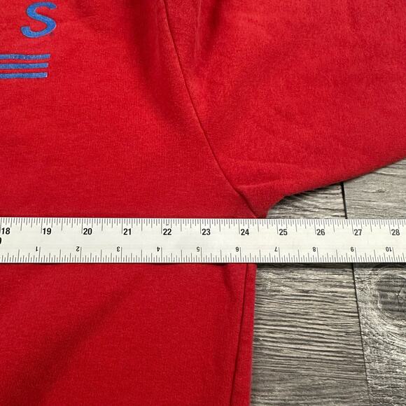 Vintage Y2K Adidas University Of Kansas Jayhawks Red Mens M Crewneck Sweatshirt - Picture 6 of 10